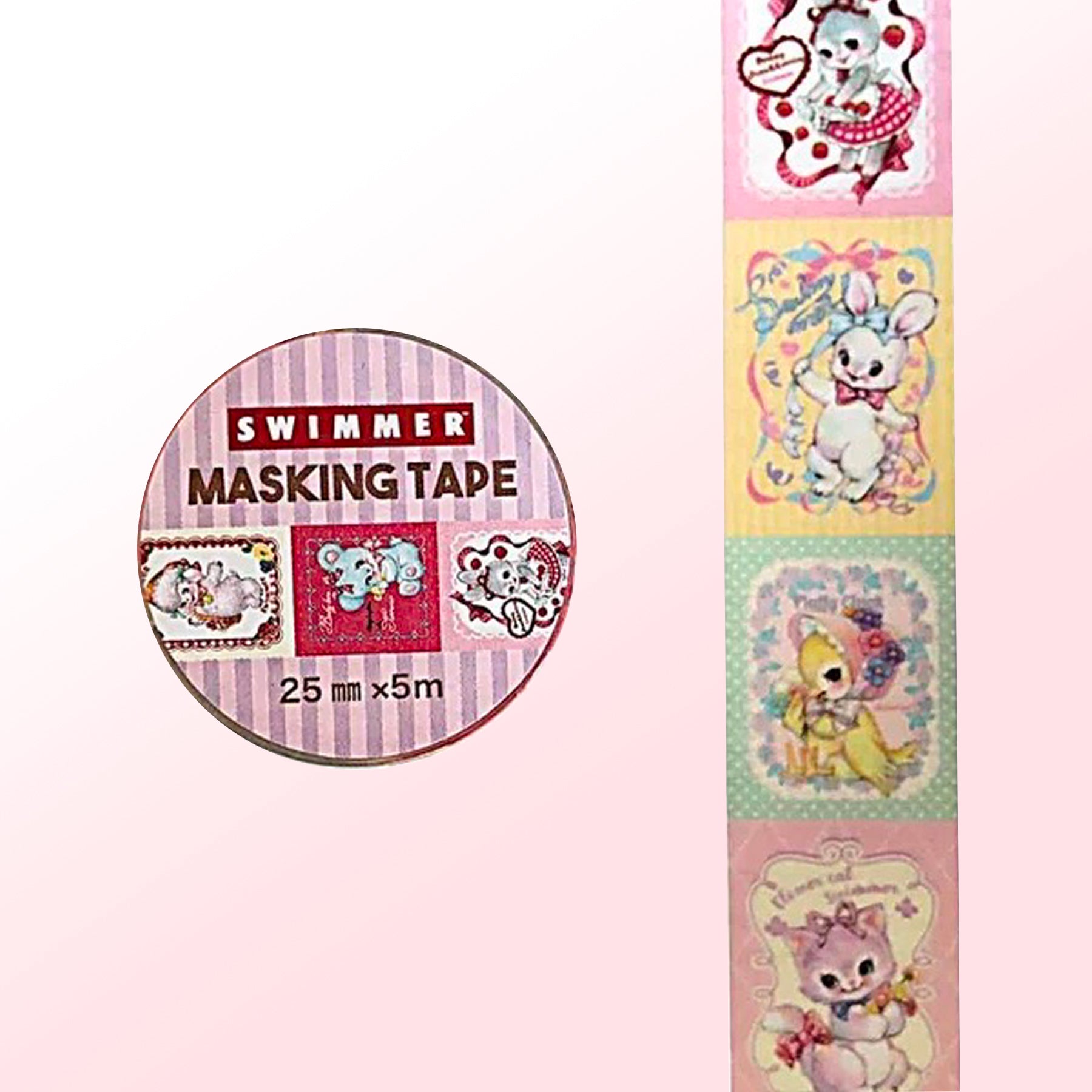 Retro Animals Washi Tape • SWIMMER