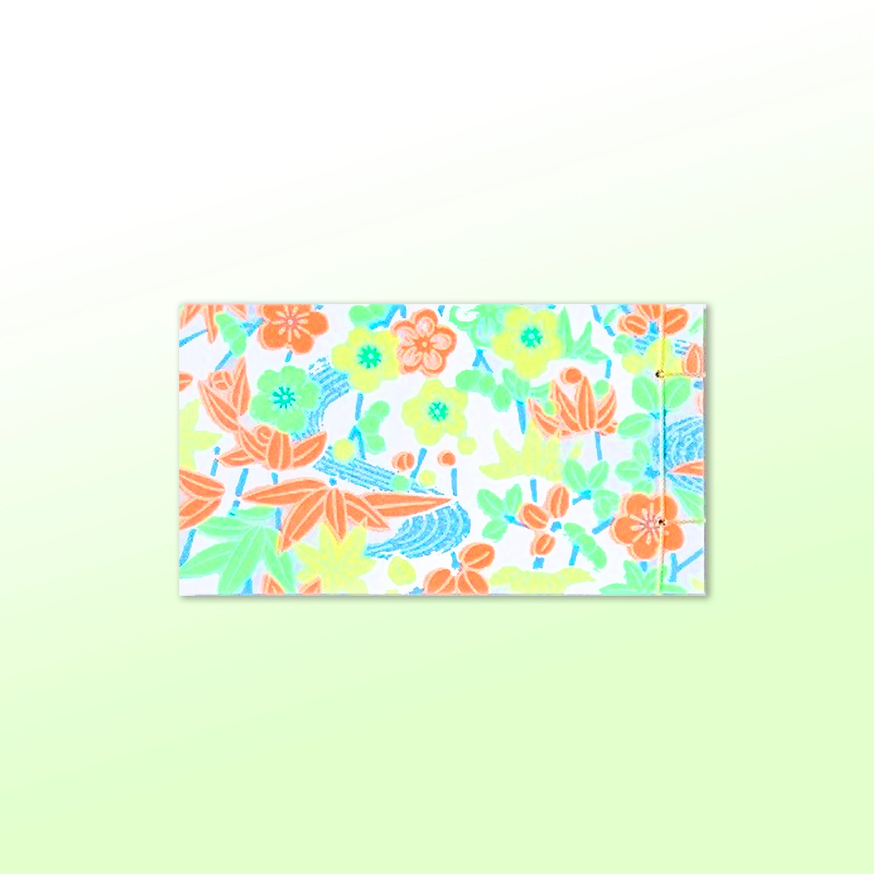 Neon Ume & Momiji Pattern Washi Memo Pad • Yuzen Washi