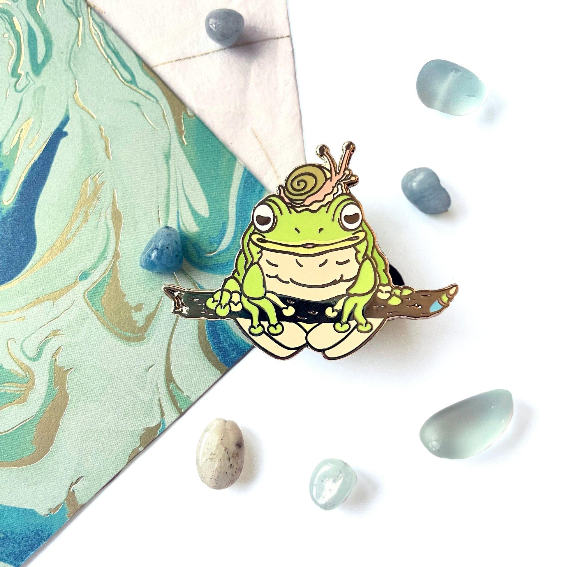 Kaeru / Frog • Enamel Pin • Shishido Creative