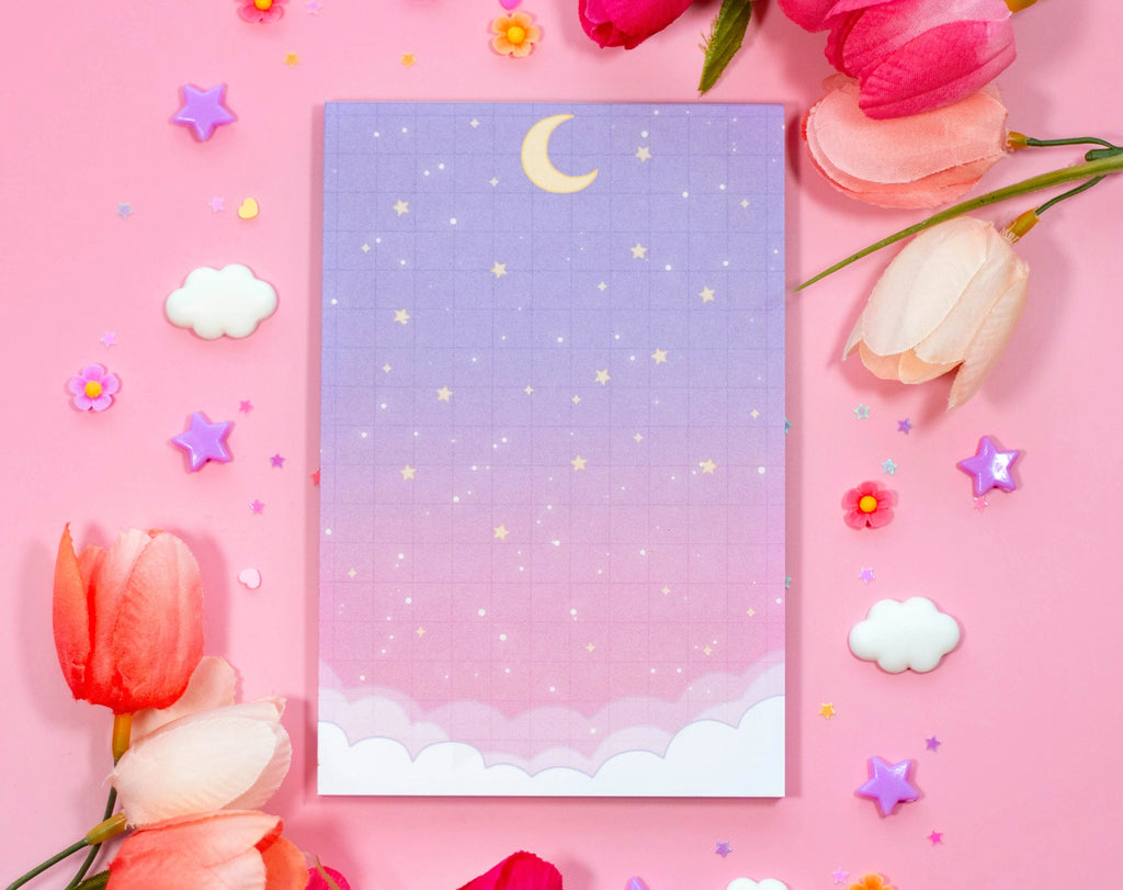 Starry Clouds Notepad • Unicorn Eclipse