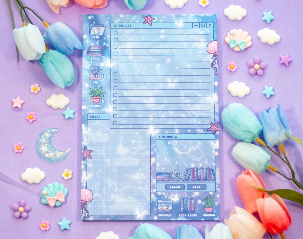 Reading Room Daily Planner Notepad • Unicorn Eclipse