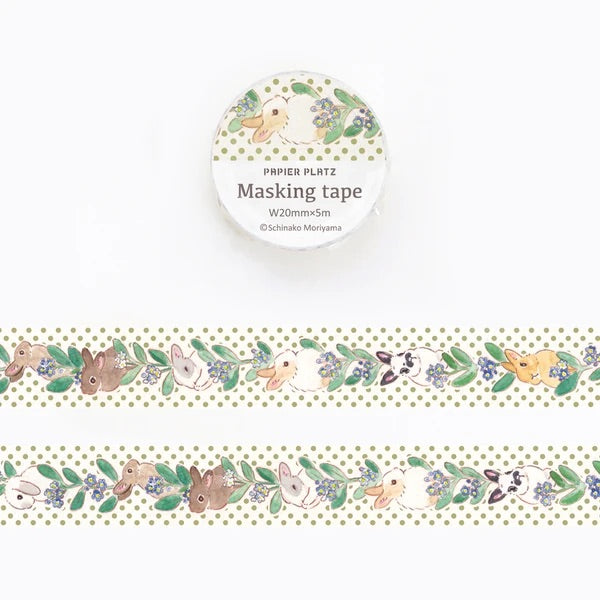 Floral Bunnies • Washi Tape • Schinako