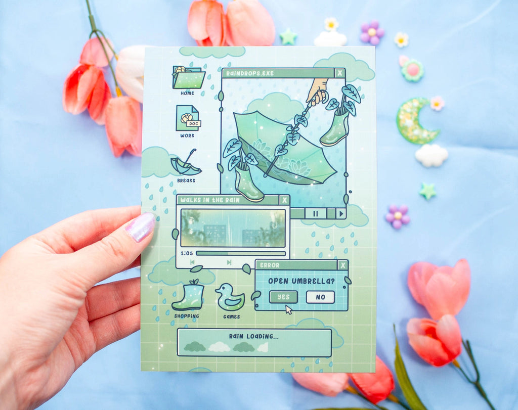 Rainy Day Art Print • Unicorn Eclipse