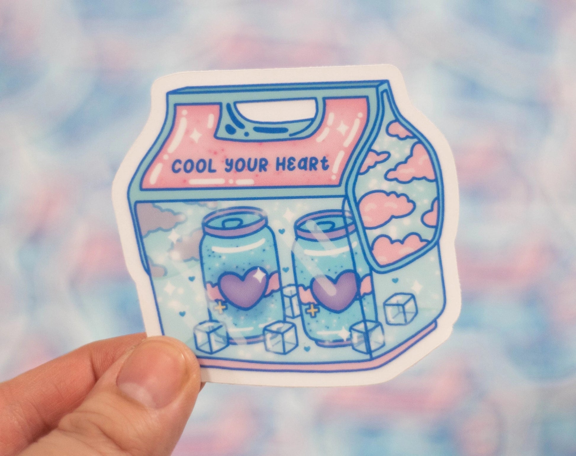 Dreamy Cooler • Clear Vinyl Sticker • Unicorn Eclipse