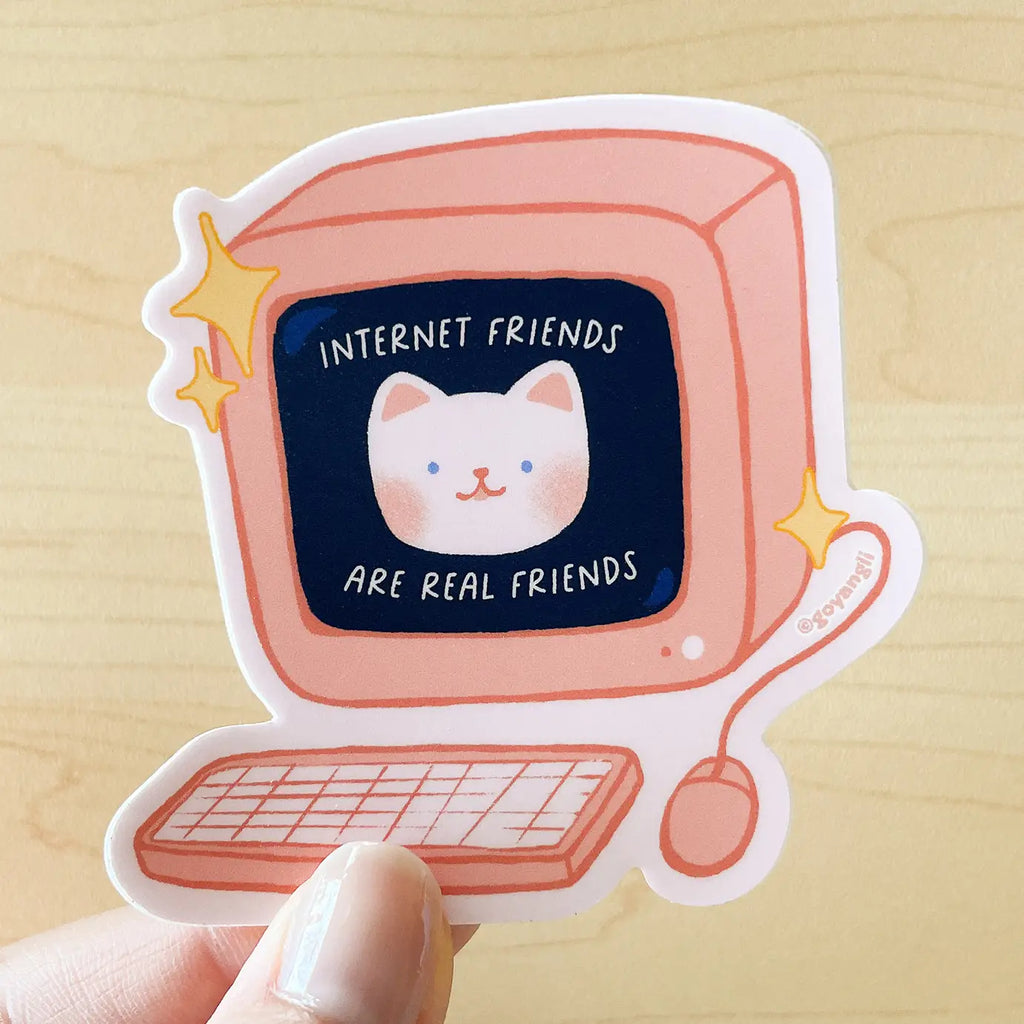 Internet Friends • 2.75" Vinyl Sticker • goyangii