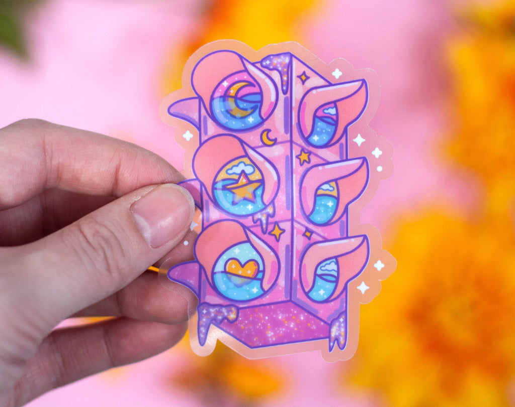 Dreamy Traffic Light • 3" Clear Vinyl Sticker • Unicorn Eclipse