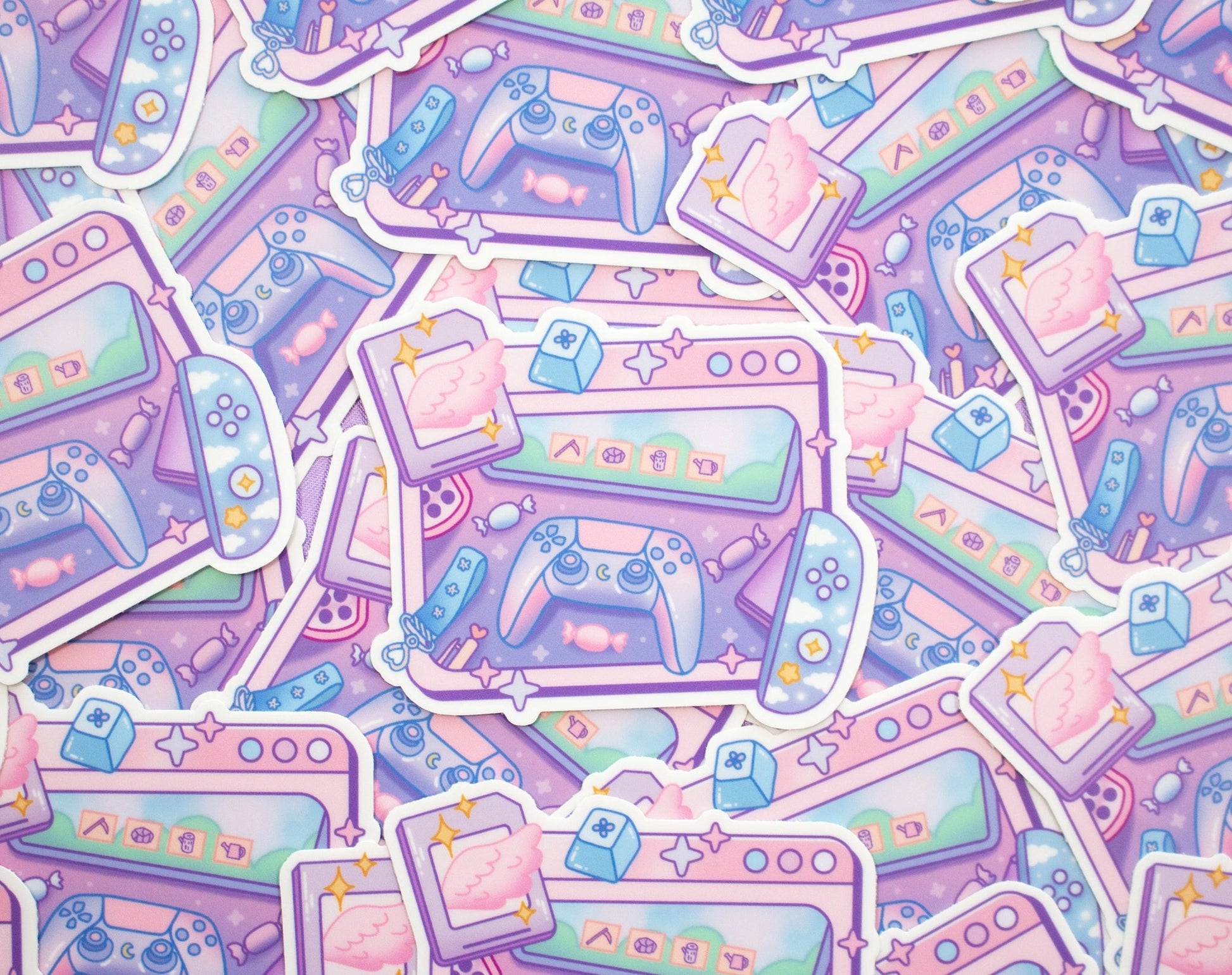 Game Controller • 3" Vinyl Sticker • Unicorn Eclipse
