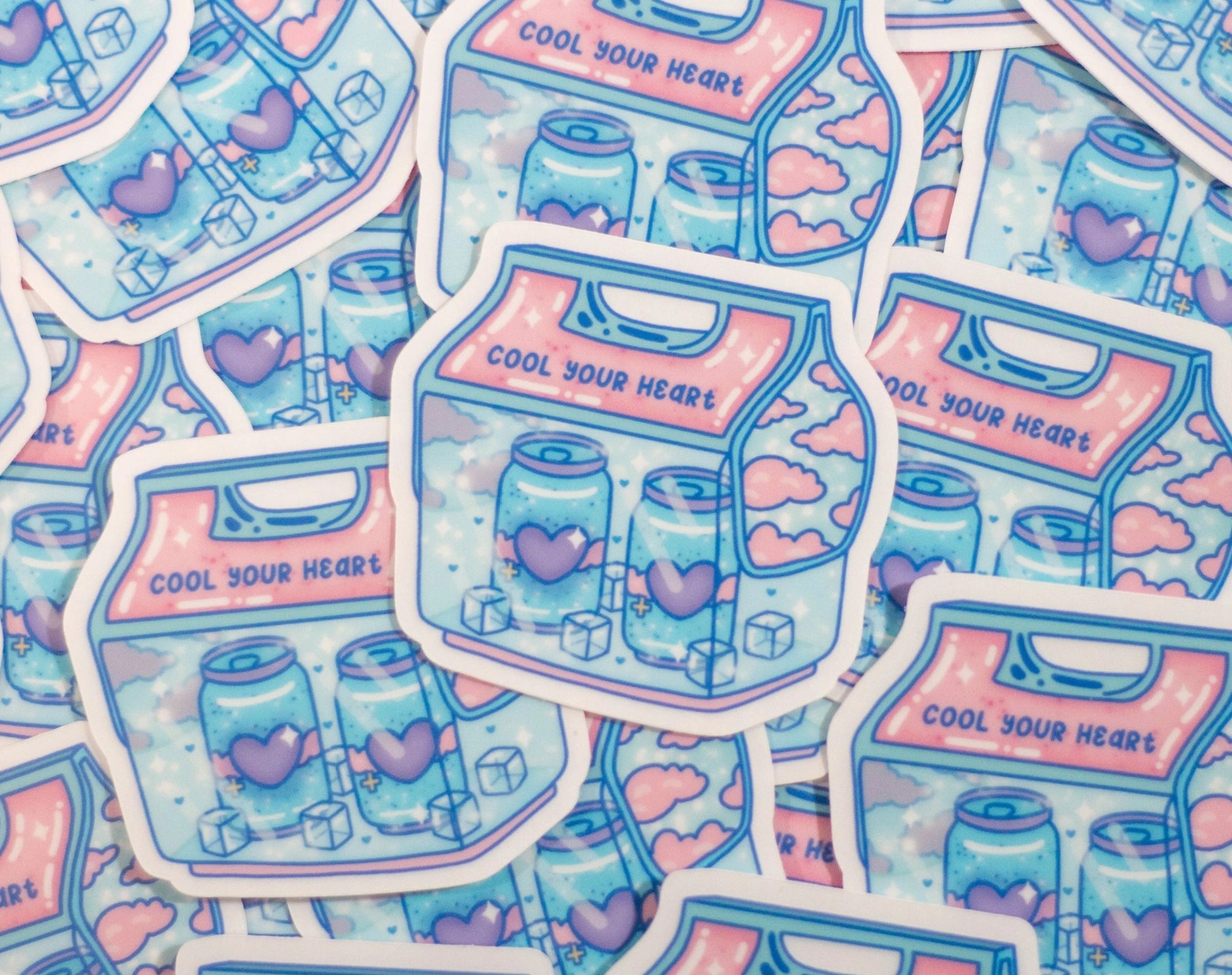 Dreamy Cooler • Clear Vinyl Sticker • Unicorn Eclipse