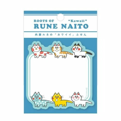 Retro Kawaii Kitties Memo Pad • Rune Naito