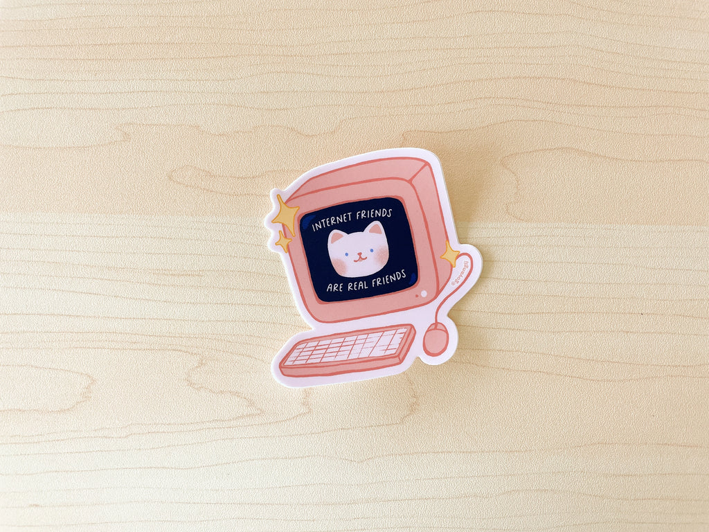 Internet Friends • 2.75" Vinyl Sticker • goyangii