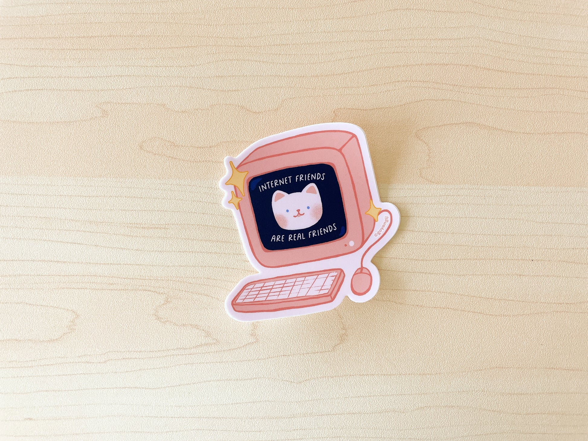 Internet Friends • 2.75" Vinyl Sticker • goyangii