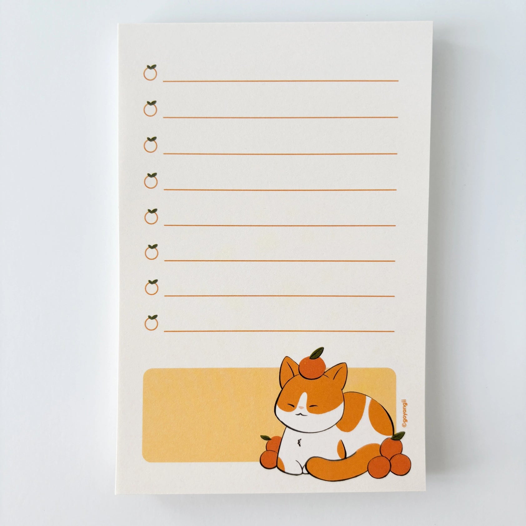 Cat & Oranges Notepad • goyangii