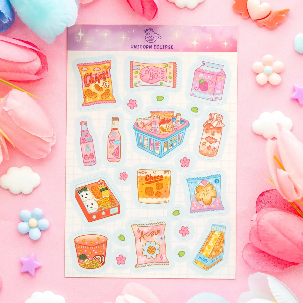 Mini Mart • Sticker Sheet •  Unicorn Eclipse