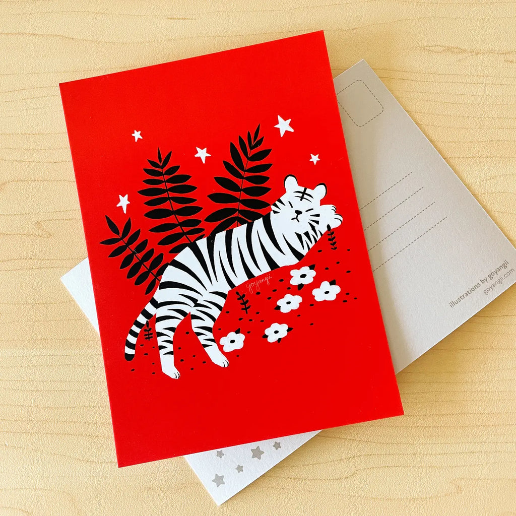 Sleeping Tiger • 4x6 Postcard Print • goyangii