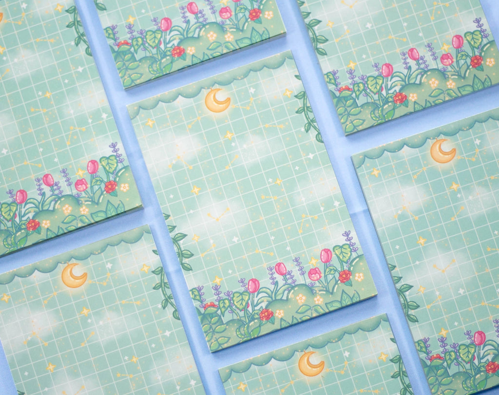 Botanical Bliss Notepad • Unicorn Eclipse