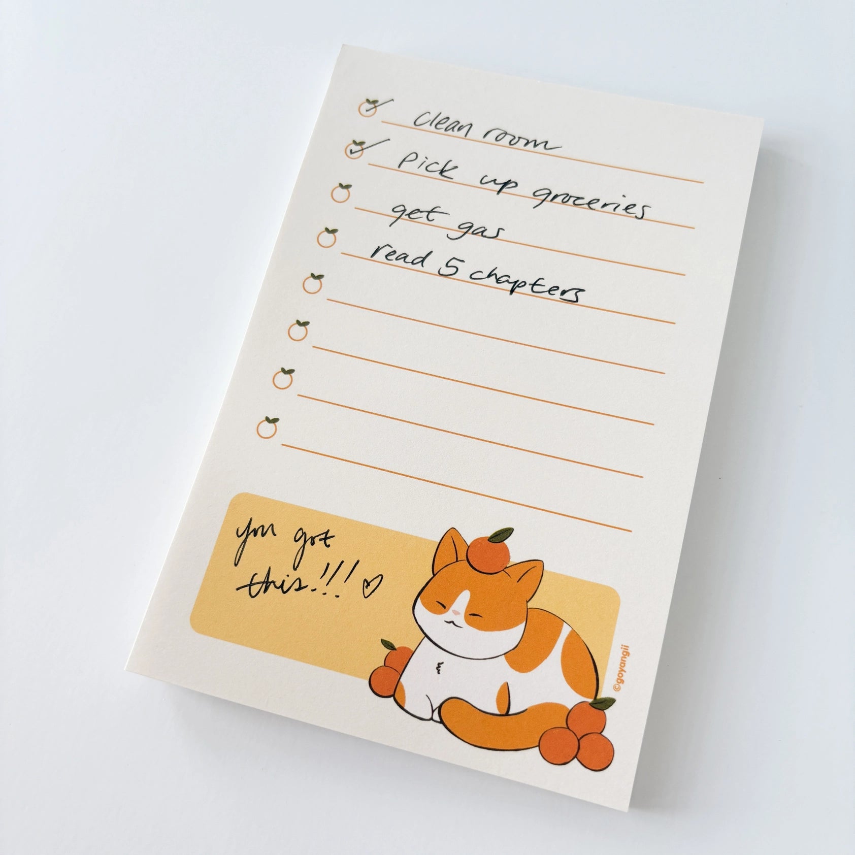 Cat & Oranges Notepad • goyangii