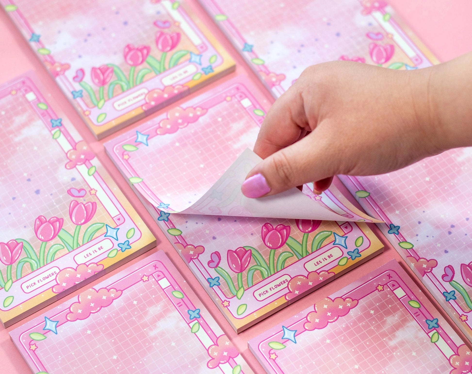 Tulip Dreams Notepad • Unicorn Eclipse