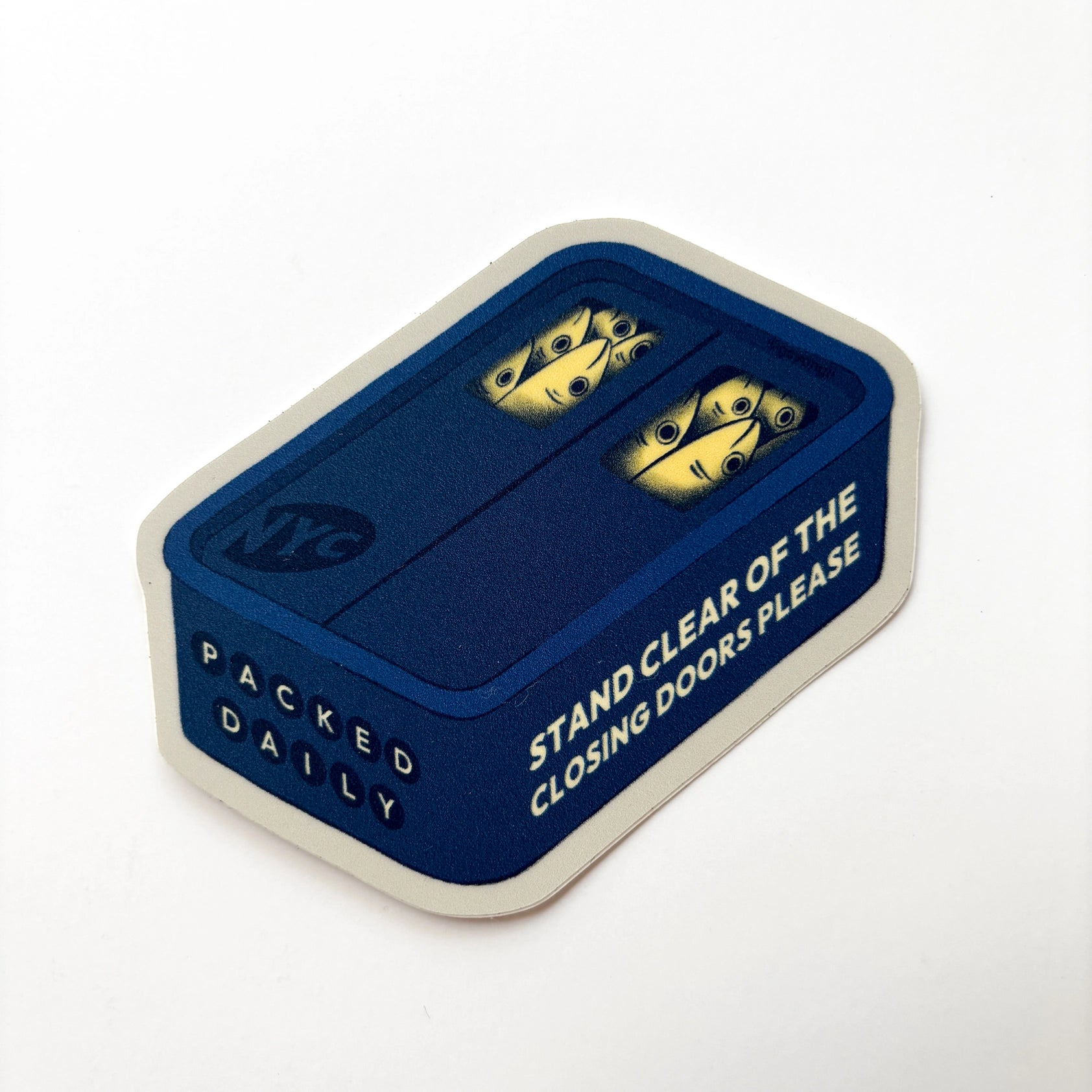 Sardines Packed Daily • 3" Vinyl Sticker • goyangii