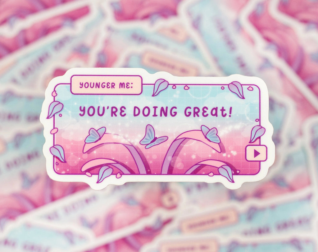 You’re Doing Great • Vinyl Sticker • Unicorn Eclipse
