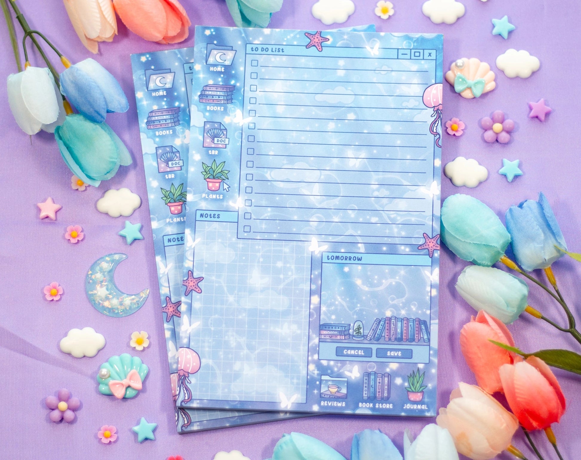 Reading Room Daily Planner Notepad • Unicorn Eclipse
