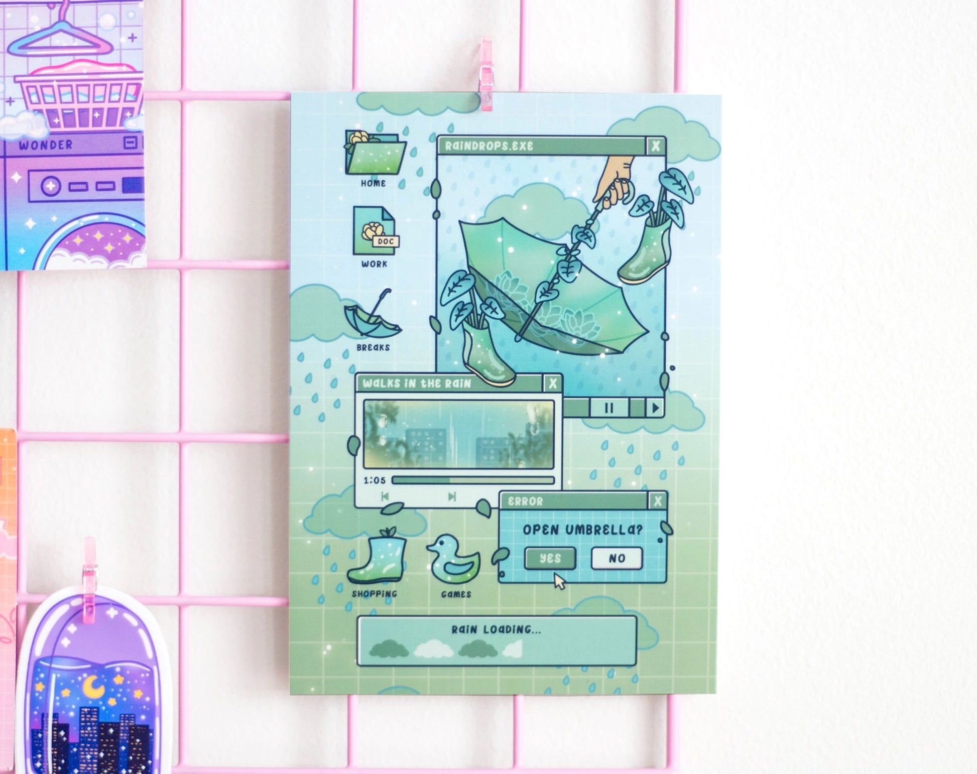 Rainy Day Art Print • Unicorn Eclipse