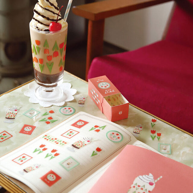 Tulips Classic Retro Flake Stickers • Aderia Retro