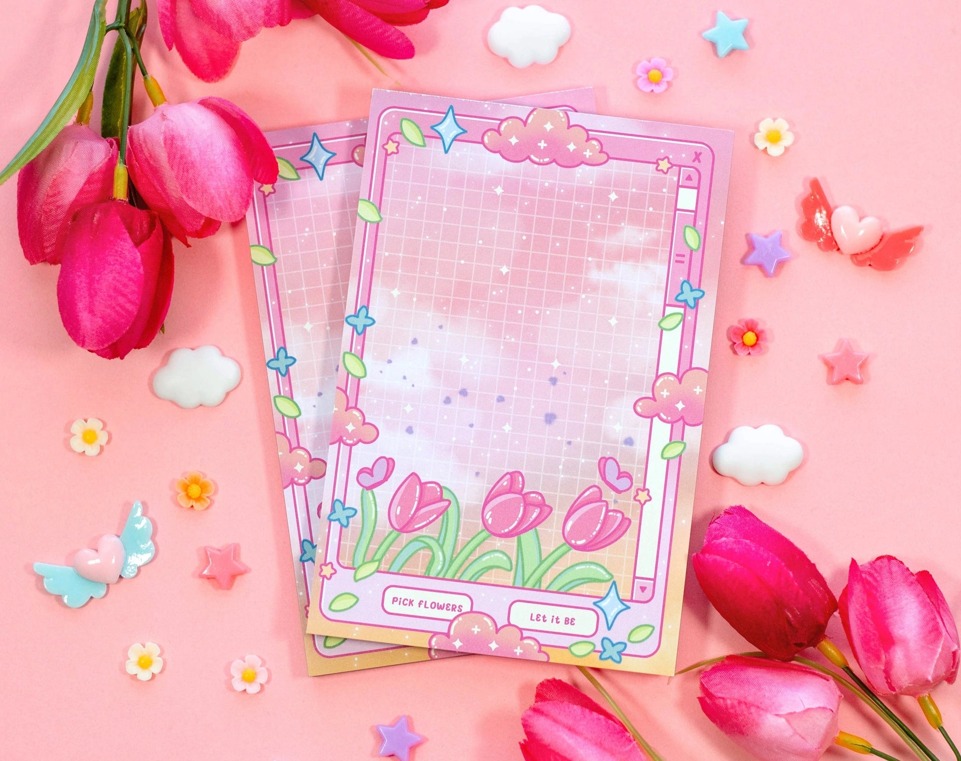 Tulip Dreams Notepad • Unicorn Eclipse