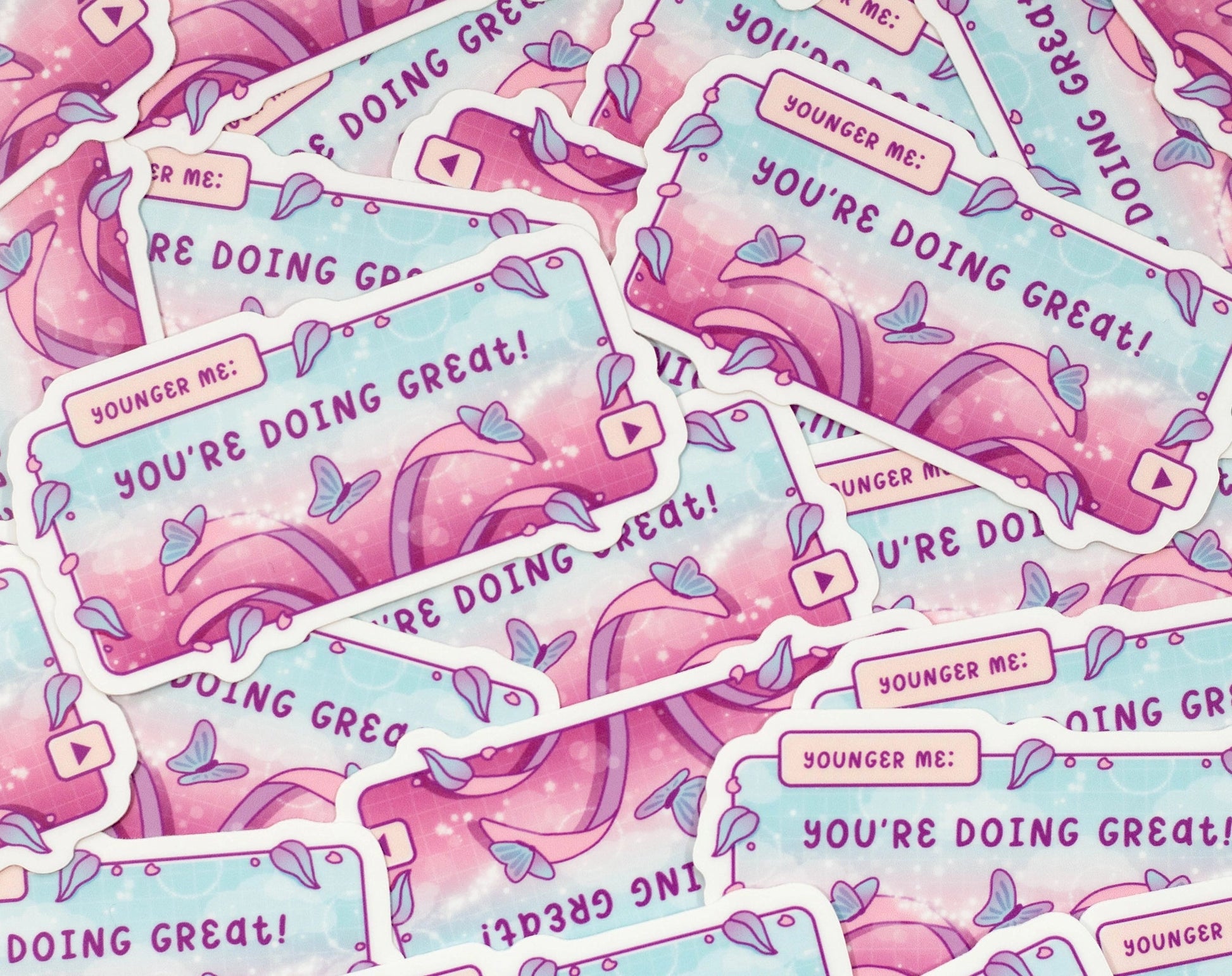 You’re Doing Great • Vinyl Sticker • Unicorn Eclipse