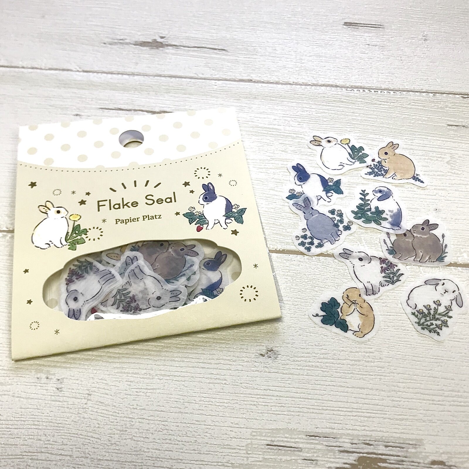 Wildflower Bunnies • Flake Stickers • Schinako