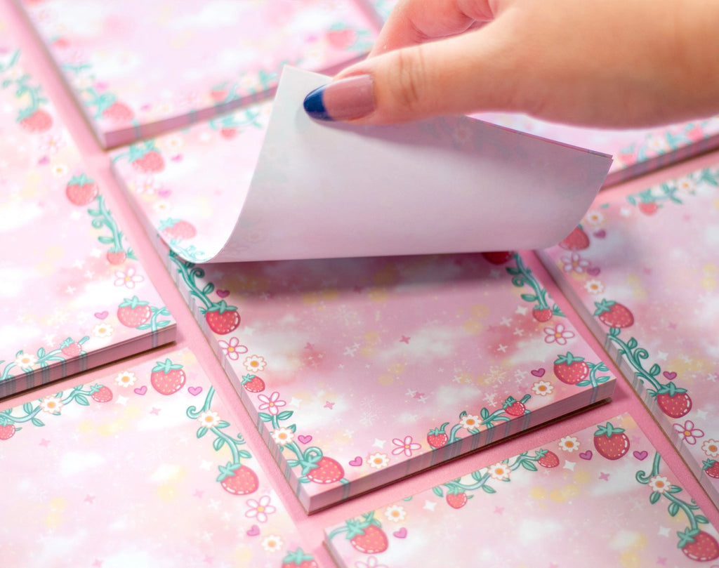 Sweet Strawberries Notepad • Unicorn Eclipse