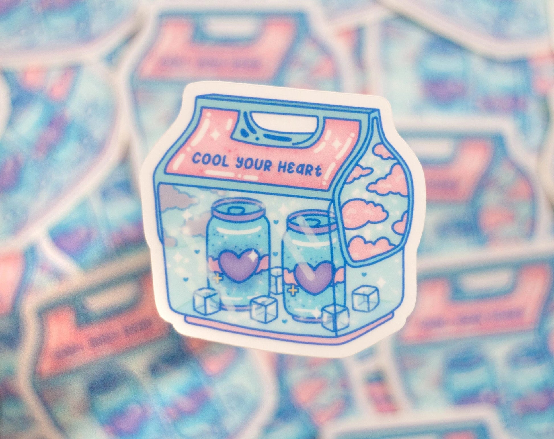 Dreamy Cooler • Clear Vinyl Sticker • Unicorn Eclipse