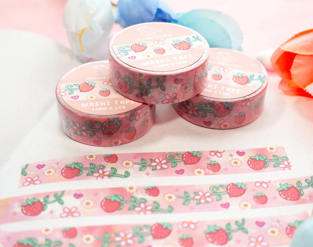Sweet Strawberries • Washi Tape • Unicorn Eclipse