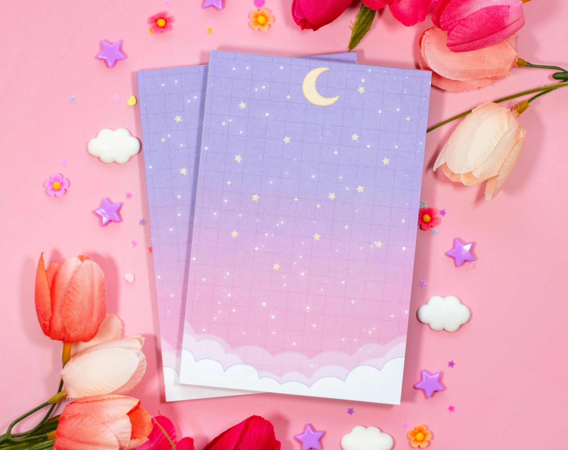 Starry Clouds Notepad • Unicorn Eclipse
