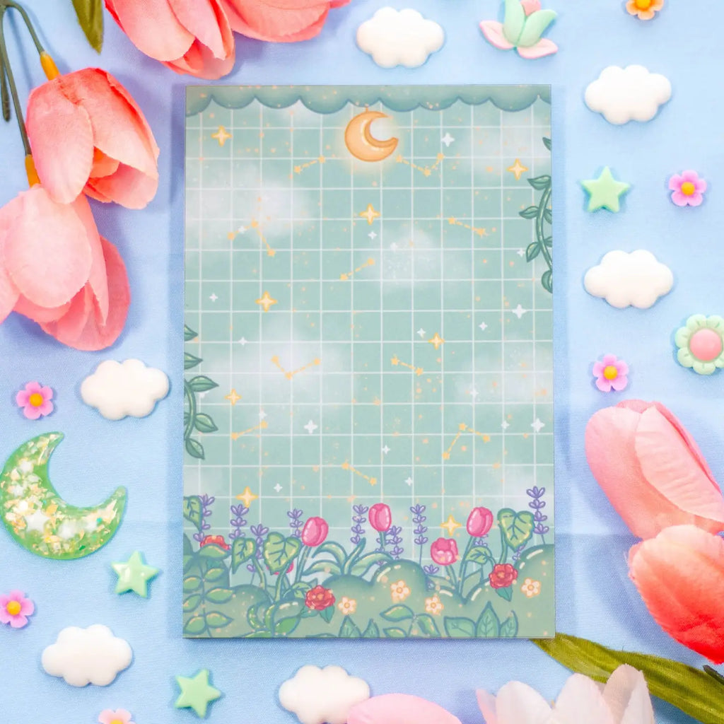 Botanical Bliss Notepad • Unicorn Eclipse