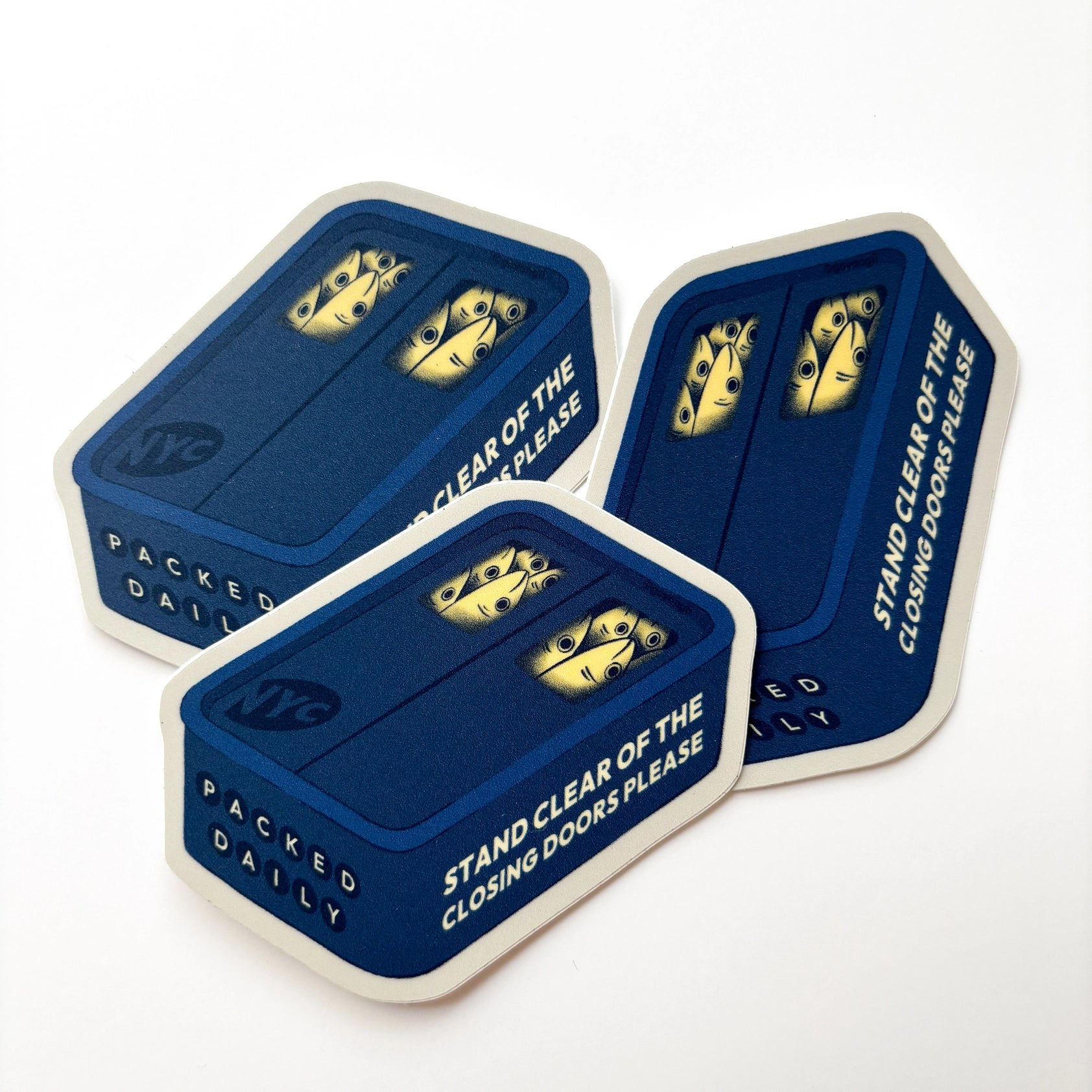 Sardines Packed Daily • 3" Vinyl Sticker • goyangii