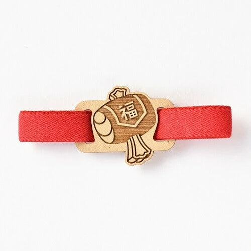 Lucky Hammer Die-Cut Wood • Red Elastic Book Band