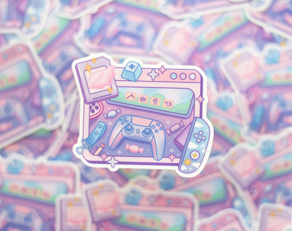 Game Controller • 3" Vinyl Sticker • Unicorn Eclipse