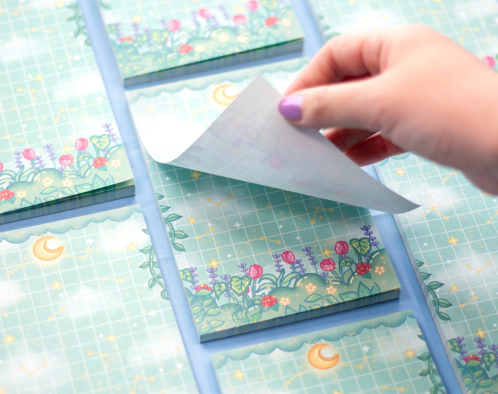 Botanical Bliss Notepad • Unicorn Eclipse
