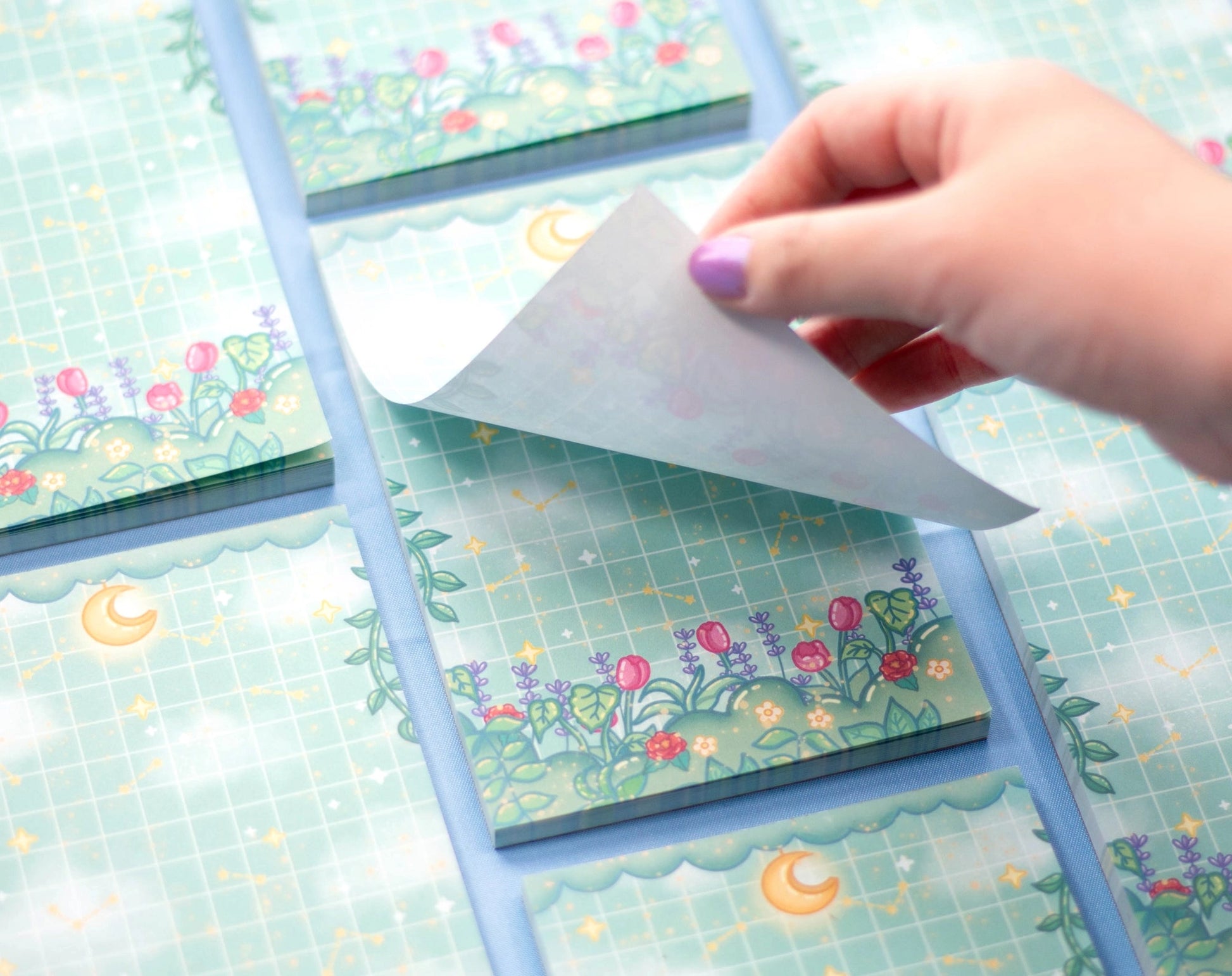 Botanical Bliss Notepad • Unicorn Eclipse