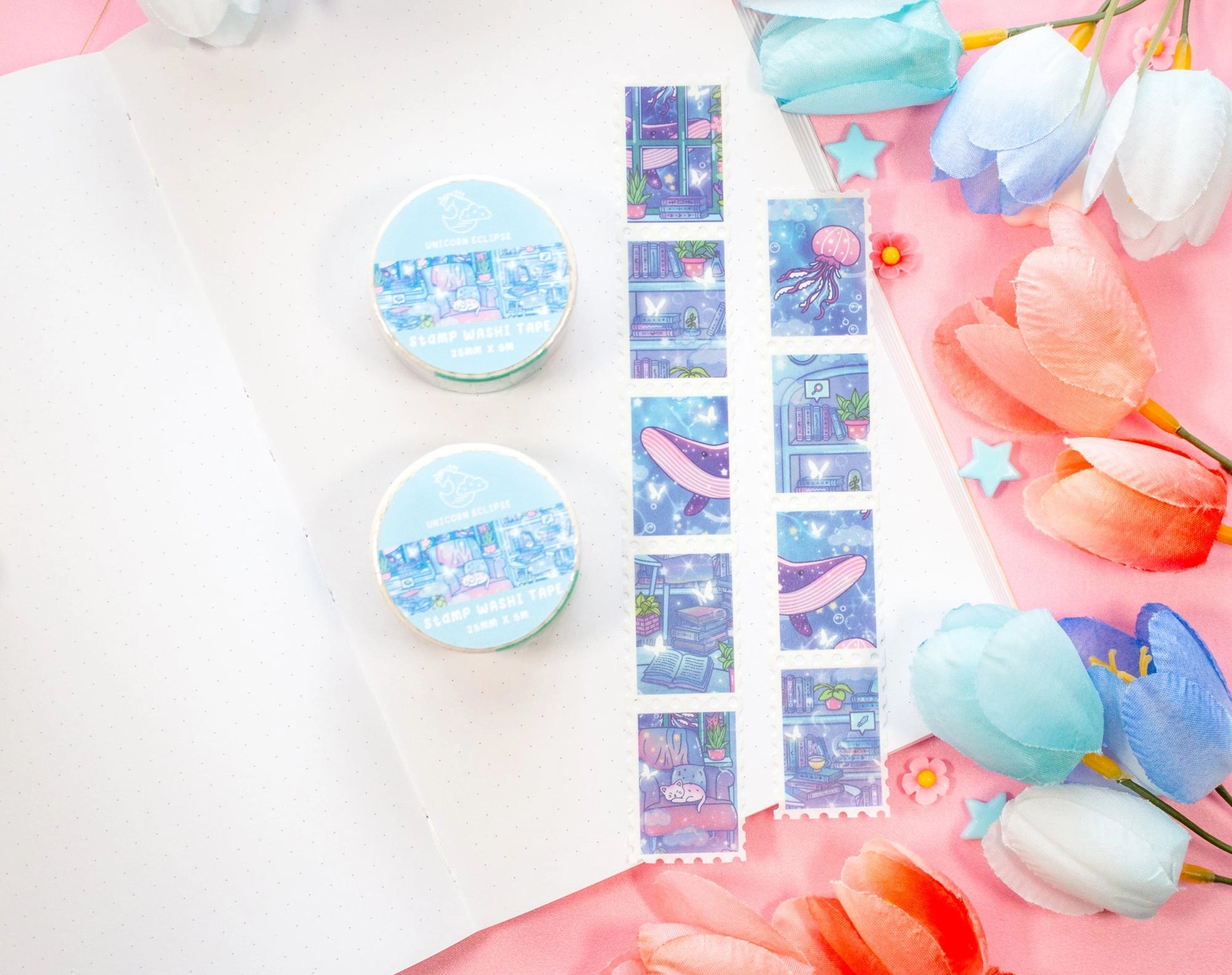 Reading Room • Stamp Washi Tape • Unicorn Eclipse