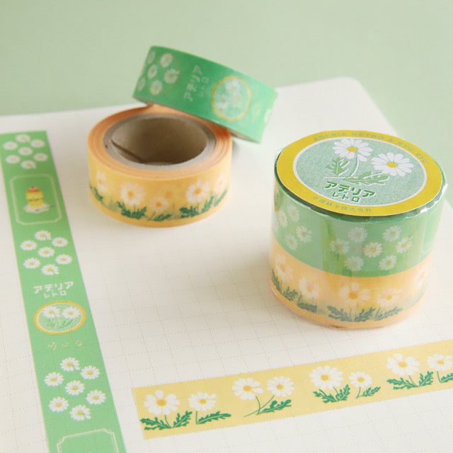 Daisy / Cosmos Classic Retro 2 Washi Set • Aderia Retro