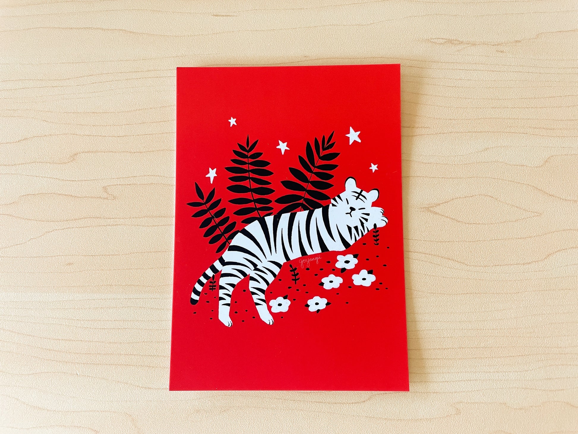 Sleeping Tiger • 4x6 Postcard Print • goyangii