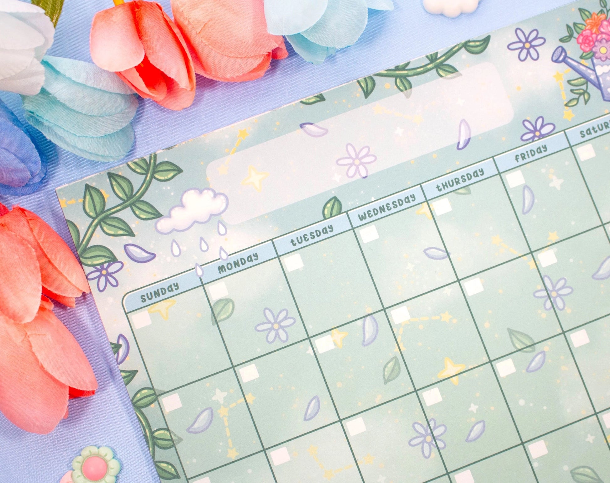 Botanical Bliss Monthly Planner Pad • Unicorn Eclipse