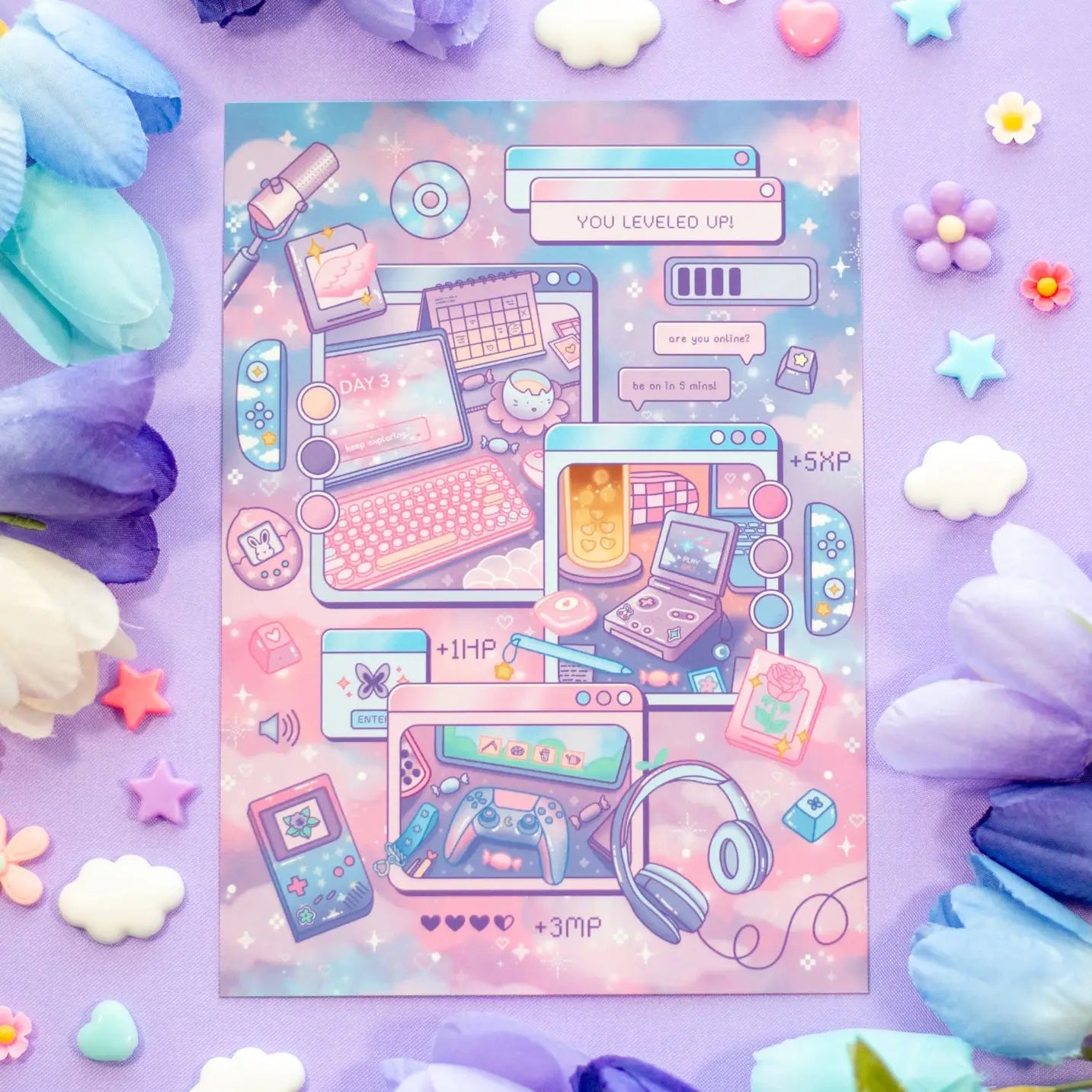 Game Time • 5x7 Art Print • Unicorn Eclipse