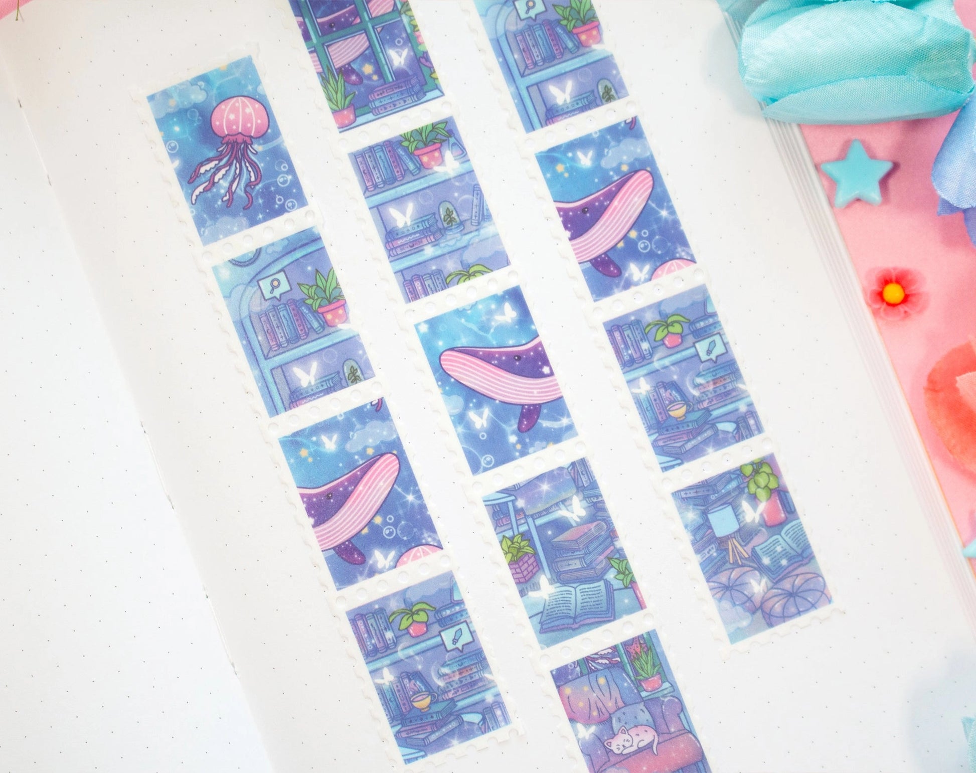 Reading Room • Stamp Washi Tape • Unicorn Eclipse