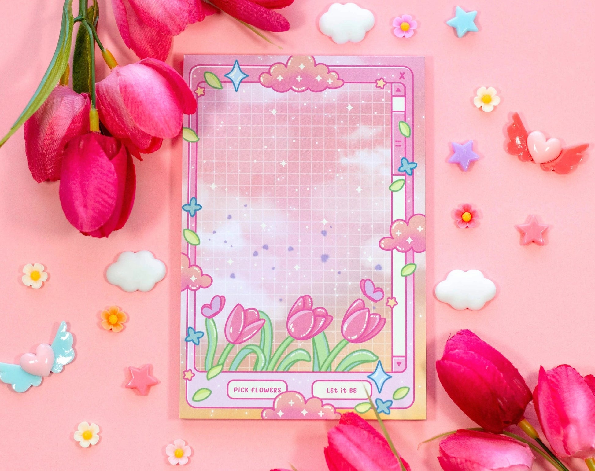 Tulip Dreams Notepad • Unicorn Eclipse