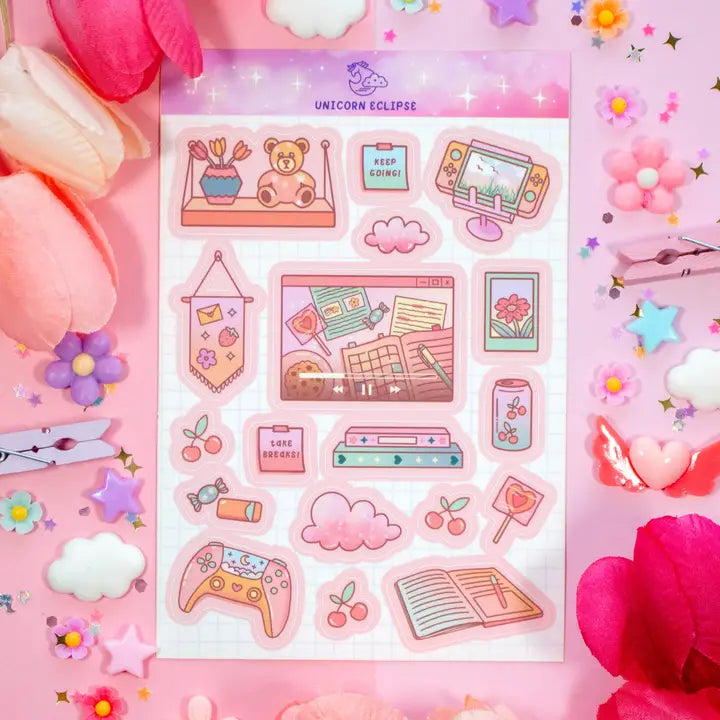 Study Break • Sticker Sheet •  Unicorn Eclipse