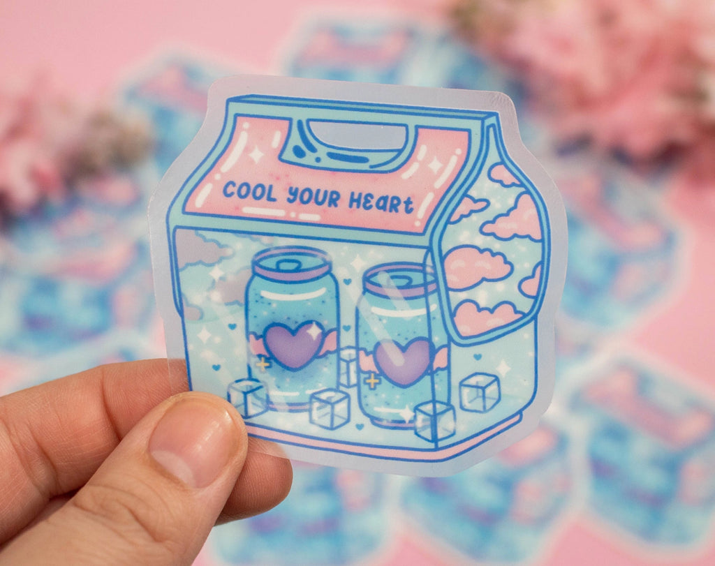 Dreamy Cooler • Clear Vinyl Sticker • Unicorn Eclipse