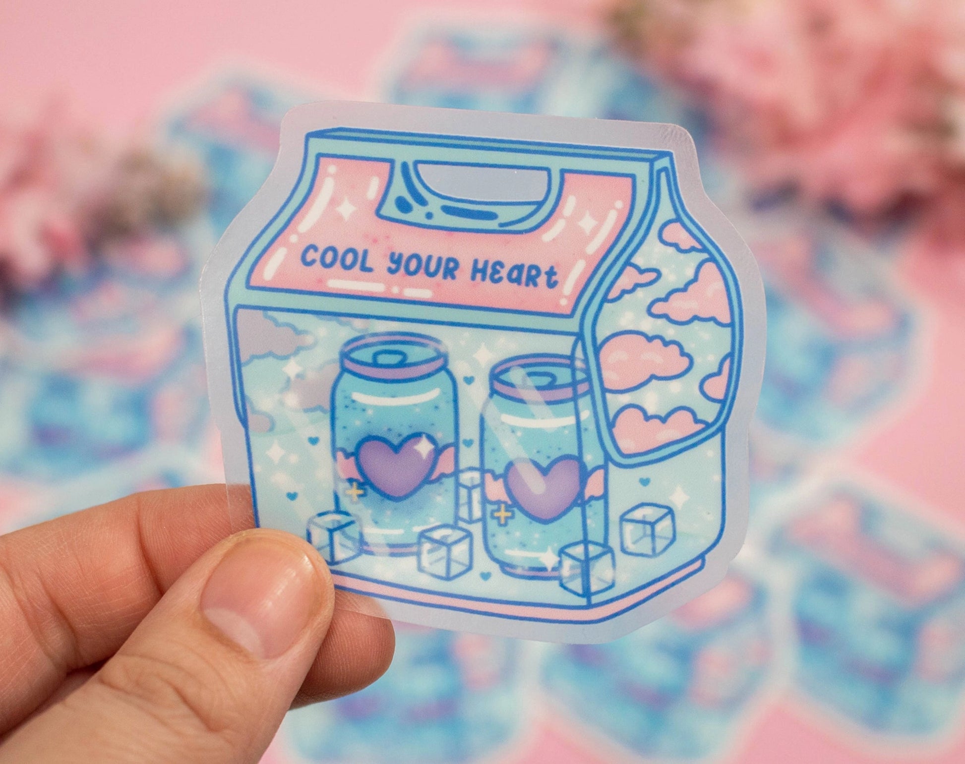 Dreamy Cooler • Clear Vinyl Sticker • Unicorn Eclipse