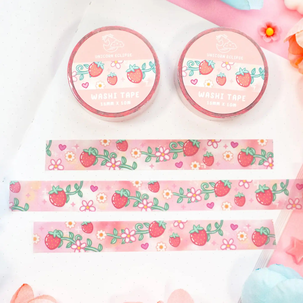 Sweet Strawberries • Washi Tape • Unicorn Eclipse